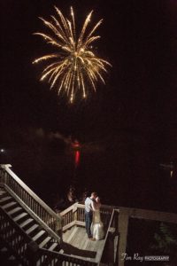 Wedding Couple with Fireworks